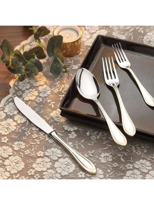 Pierre Cardin Vega Gold 84 Parça 12 Kişilik Çatal Bıçak Kaşık Seti