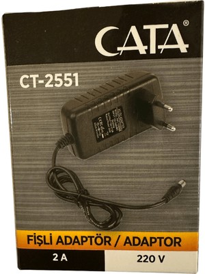 Cata CT-2551 2 Amper 220V Fişli Adaptör