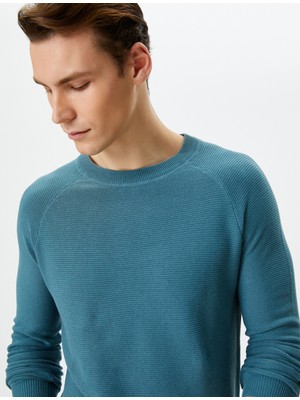 Koton Triko Kazak Basic Bisiklet Yaka Reglan Kol Pamuklu