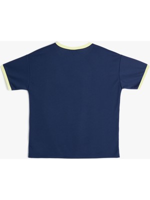 Koton T-Shirt Baskılı Kısa Kollu Bisiklet Yaka