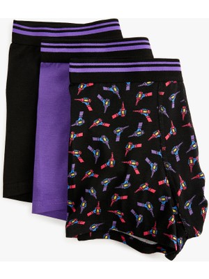 Koton 3'lü Boxer Seti Oyun Baskılı Çok Renkli