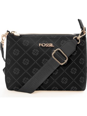 Fossil Siyah Kadın 21X15X8 cm Çapraz Çanta 05FM24Y1002