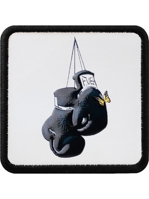 BlackBörk V1 Boks Eldiveni - 1 Kod Logolu Unisex Beyaz-Siyah Bench (Patch)