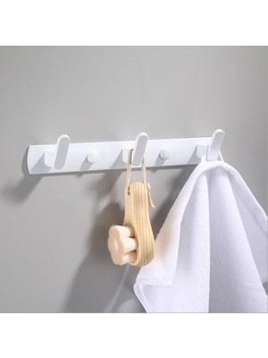 Mingjin Shop2 3 Kancalı Beyaz Stil Siyah Beyaz Bornoz Askısı Banyo Mutfak Havlusu Çanta Şapka Kancası Duvara Monte Elbise Palto Askılık Portmanto Askı Ev Balkon Donanım (Yurt Dışından)