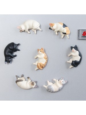 Qiuhong Shop No.6 Tarzı Tembel Kedi Buzdolabı Mıknatısı Mesaj Fotoğraf Duvar Buzdolabı Mıknatısları Sticker Yaratıcı Sevimli Uyku Kedi Ev Dekorasyon Aksesuarları (Yurt Dışından)