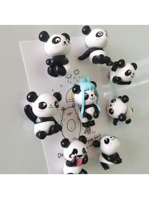 Qiuhong Shop No.7 Tarzı Panda Buzdolabı Mıknatısı Dekorasyon Fotoğraf Duvar Mesaj Sticker Odası Hatıra Dekorasyon Seti (Yurt Dışından)