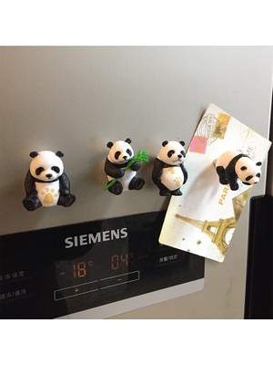 Qiuhong Shop No.7 Tarzı Panda Buzdolabı Mıknatısı Dekorasyon Fotoğraf Duvar Mesaj Sticker Odası Hatıra Dekorasyon Seti (Yurt Dışından)