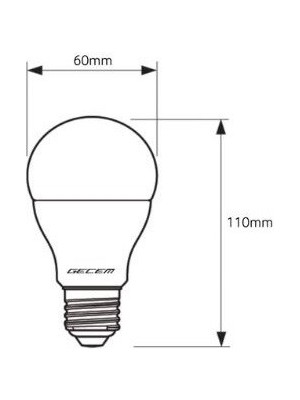 Gecem 5 Adet Gecem 9W LED Ampul E27 Duy 6500K - Beyaz Işık