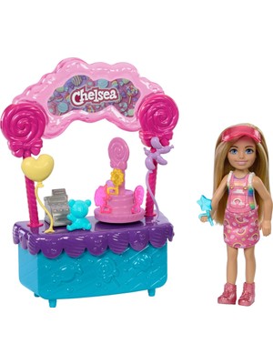 Barbie Chelsea Şeker Dükkanı Oyun Seti Renkli Aksesuarlarla 10 Parça Eğlenceli Set