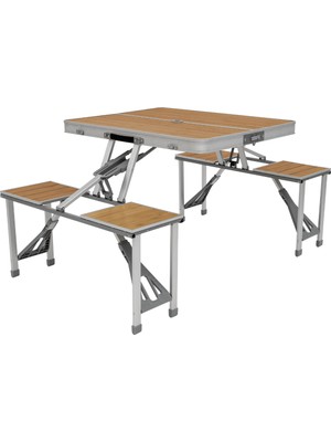 Outwell Dawson Picnic Table Premium Bambu Katlanır Sandalye Masa Seti