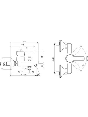 Ideal Standard B1487AA Idealstream Banyo Bataryası