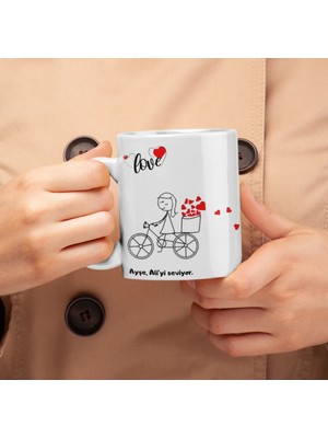 Nino Store Ali Ile Ayşe Love Aşkı 14 Şubat Sevgililer Günü Baskılı Hediyelik  2'li  Kupa Bardak