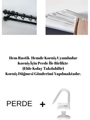 Pamuk İdea Ahtapot Desenli Baskılı  Pamuklu Sade Düz Keten + Tahta Baskı Güneşlik Buldan - Bodrum Perdesi