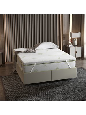 Mobpazar 180X200 cm Kuş Tüy Süngerli Yatak Pedi, Full Ortopedik Aloe Vera Yüzey Özellikleri