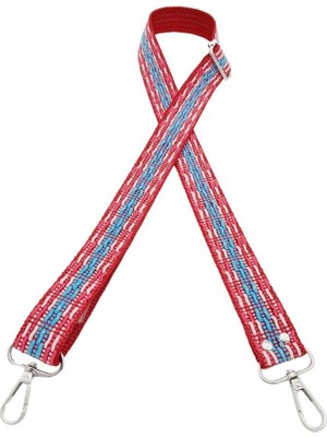 Angel Çanta Aksesuar 120X3 cm Polyester Kolon Çanta Sapı Fuşya Mavi Gümüş Metalli