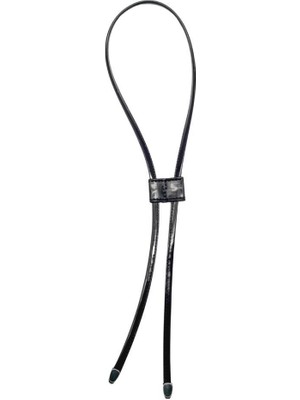 Angel Çanta Aksesuar Rugan Deri Dikişli Büzgü Siyah Renk Gümüş Metalli