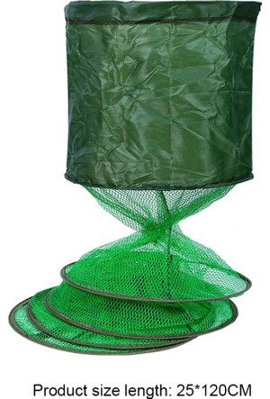 Bingcute Foldable Fishing Net Trap 12 Holes Automatic Fishing Net Shrimp  Cage Nylon Foldable Crab Fish Trap Cast Portable Folded Fish Mesh Trap  Green 12 Holes Fish Shrimp Angling Supplies price in