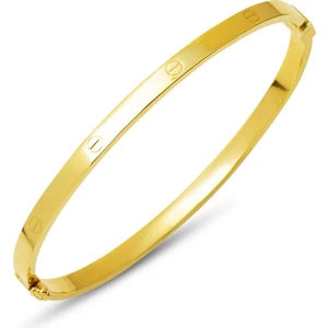 Taşsız 14 Ayar Altın Kelepçe Bilezik