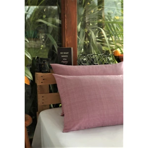Alla Turca Ranforce Yan Yatış Yastık Kılıfı Gül Kurusu-40 x 120