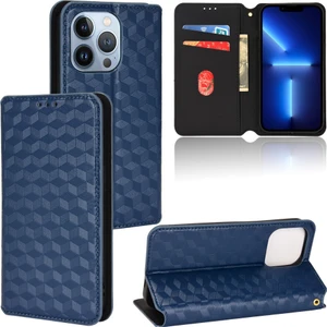 SZY Market Apple iPhone 14 Pro Max ile Uyumlu Cüzdan Hakiki Deri Darbeye Dayanıklı Tpu Kılıf Dayanıklı Flip Kitap Katlama Standı (Yurt Dışından)