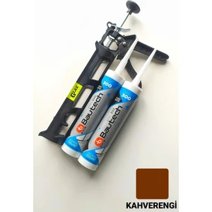 2 Adet Kahverengi Silikonize Mastik / Çekomastik (2X500 Gr.) + Silikon Tabancası