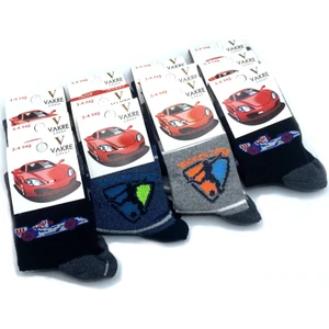 ÇEKMECE12 Adet Erkek Çocuk Çorap Pamuklu Lüx Desenli