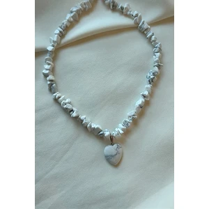 Bade Accessories Havlit  Kalp Kırıktaş Doğaltaş Kolye