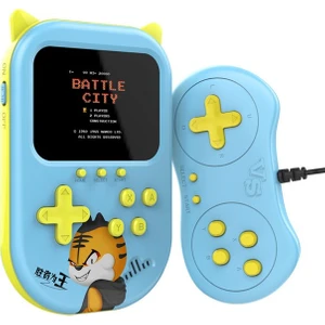 Sevimli Taşınabilir 3,5 Inc Ekranlı 2oyunculu 500 Adet Oyunlu Akıllı Eğitici Hediyelik Oyun Konsolu