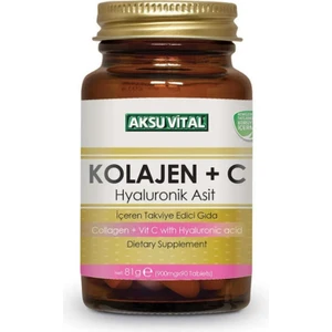 Aksu Vital Kolajen Tip 1 + C Vitamini & Hyaluronik Asit 60 Tablet