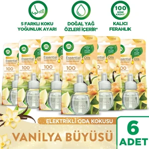 Air Wick Elektrikli Oda Kokusu Yedek Şişe Vanilya Büyüsü - Esansiyel Yağlar Içerir x 6