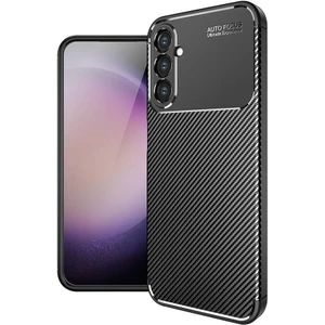 Case 4u Galaxy S24 Kılıf Rugged Armor Karbon Desenli Silikon Arka Kapak Siyah