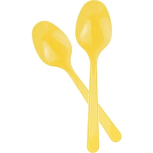 Sarı Tek Kullanımlık Plastik Kaşık 24LÜ