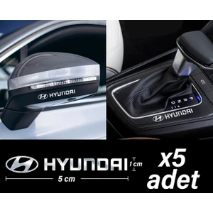 Hyundai Uyumlu Metal Sticker 5 Adet Oto Aksesuar Oto Sticker Çıkartma Araba