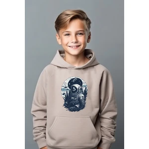 Ada Bebek Çocuk Erkek Çocuk Astronot Baskılı Oversize Sweatshirt