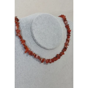 Bade Accessories Karnelyan Akik Kırıktaş Doğaltaş Kolye