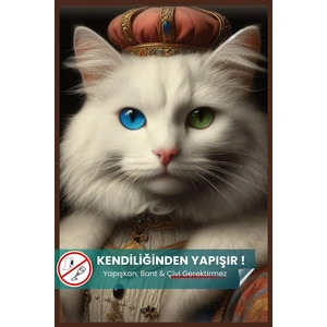 Pi Papers Van Kedisi Poster, Yüksek Çözünürlüklü Statik Akıllı Kağıt Poster, Van Kedisi, Yapay Zeka Tasarım
