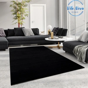 Siyah Post Peluş Yumuşak Yıkanabilir Kaymaz Dot Taban Salon Koridor Çocuk Halısı
