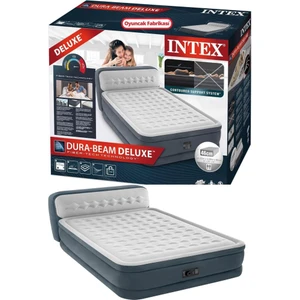 Intex 64448 Queen Dura-Beam Elektrikli Peluş Başlıklı Çift Kişilik Şişme Yatak