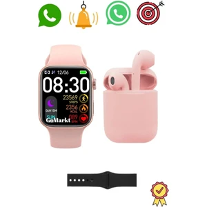Watch 9 Serisi T900 Pro Max Akıllı Saat ve I12 Bluetooth Kulaklık Hediyeli