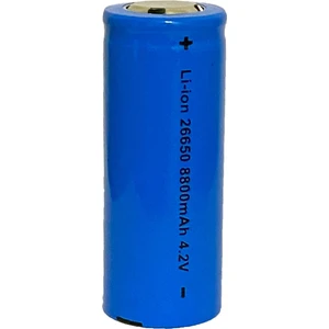 26650 4.2V 8800 Mah Lithium Li-Ion Şarjlı Pil UFR26650 26mm x 65mm