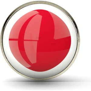 Japon Rozeti Japonya Bayrağı Japan Yaka Rozet Paslanmaz Çelik 3D Camlı