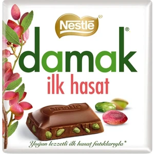 Damak Ilk Hasat Antep Fıstıklı Sütlü Çikolata Kare 60 gr x 12