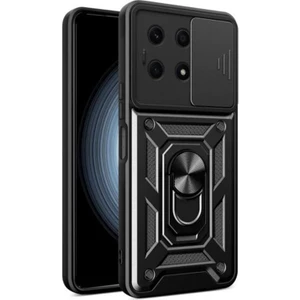 Xiaomi Redmi Note 13 Pro 5g Kılıf Ultra Korumalı Yüzüklü Manyetik Sürgülü Vega Kapak