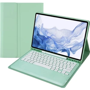 Samsung Tab S7 Fe  12.4 Inç Uymlu Bluetooth Türkçe Q Klavyeli Kılıfı (Tablet Değildir) Kapak