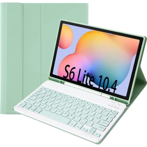 Samsung Galaxy Tab S6 Lite 10.4 SM-P610/P615 Için Çıkarılabilir Bluetooth Klavyeli Klavye Kılıfı