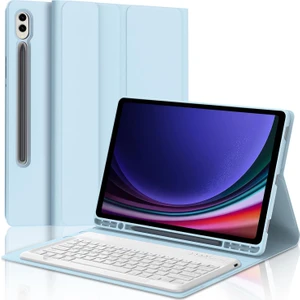 Samsung Galaxy Tab S9 Fe+Plus 12,4 Uymlu Bluetooth Türkçe Q Klavyeli Kılıfı (Tablet Değildir)