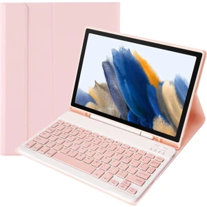 Samsung Galaxy Tab A8 10.5" 2022 SM-X200 Için Çıkarılabilir Bluetooth Klavyeli Klavye Kılıfı