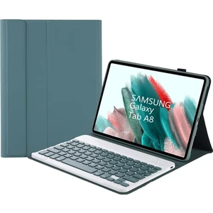 Samsung Galaxy Tab A8 10.5" 2022 SM-X200 Için Çıkarılabilir Bluetooth Klavyeli Klavye Kılıfı
