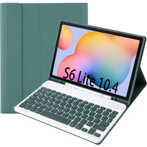 Samsung Galaxy Tab S6 Lite 10.4 SM-P610/P615 Için Çıkarılabilir Bluetooth Klavyeli Klavye Kılıfı