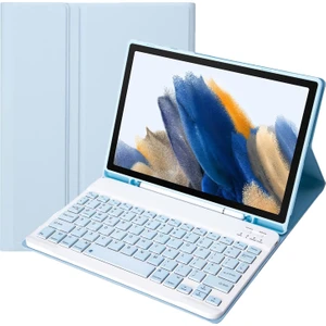Samsung Galaxy Tab A8 10.5" 2022 SM-X200 Için Çıkarılabilir Bluetooth Klavyeli Klavye Kılıfı